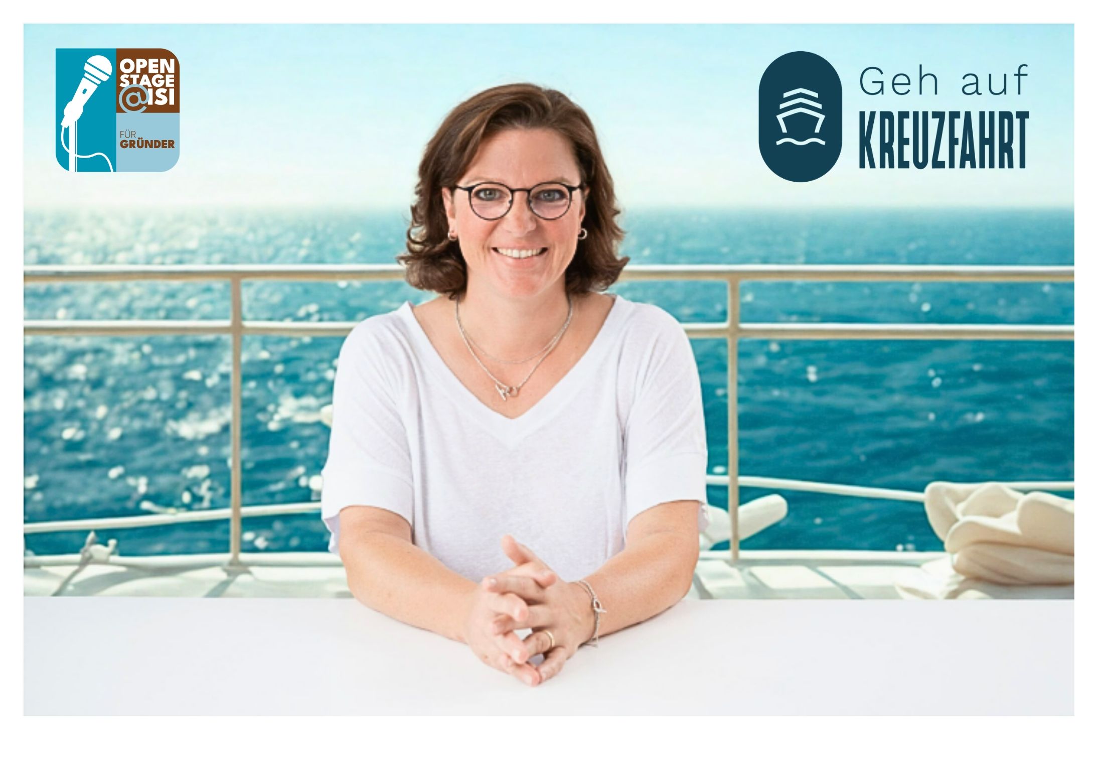 Kristina Schwering-Sohnrey, Gründerin des innovativen Reisebüros Geh auf Kreuzfahrt, ist zu Gast auf der OpenStage@ISI.