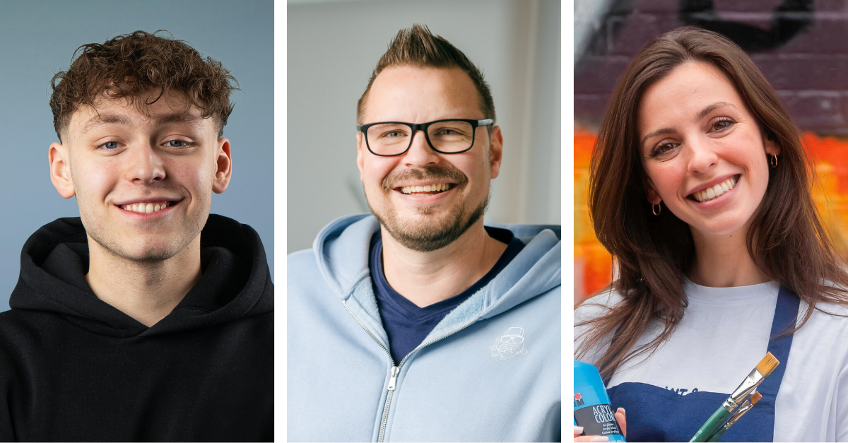 Luka Bures (v.l.), Markus Höfemann und Darya Bolotina-Menzel sind die Experten beim #Start-Abend der WLH am 4. Juni 2026.